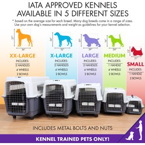 SportPet Designs Airline Approved Dog Kennel, Grey, X-Large: 35-in