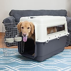 SportPet Designs Airline Approved Dog Kennel, Grey, X-Large: 35-in
