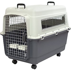 SportPet Designs Airline Approved Dog Kennel, Grey, X-Large: 35-in