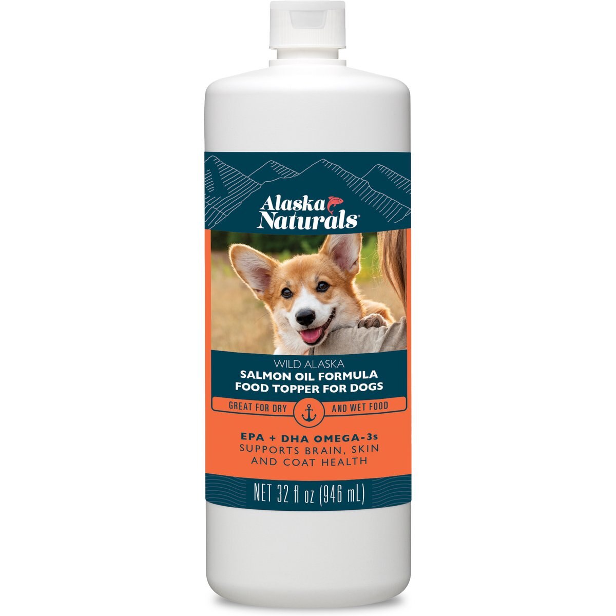 Alaska Naturals Wild Alaskan Salmon Oil Formula Dog Supplement, 32-fl oz bottle