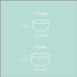 Waggo Edge Ceramic Dog & Cat Bowl, Lavender, 9-cup slide 2 of 4