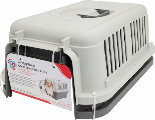 Show full view: SportPet Designs Airline Compliant Dog Kennel, Grey, Small: 24-in slide 6 of 12