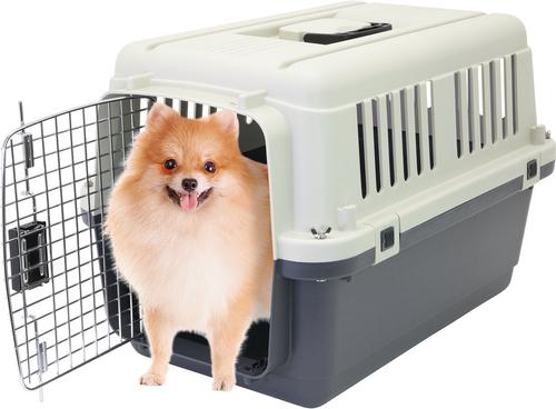 Show full view: SportPet Designs Airline Compliant Dog Kennel, Grey, Small: 24-in slide 3 of 12