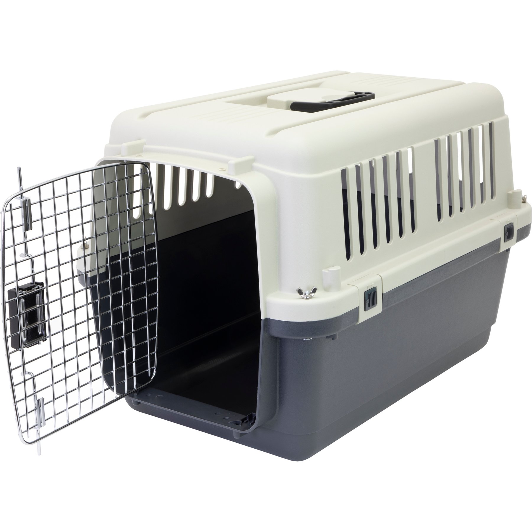 SportPet Designs Airline Compliant Dog Kennel, Grey, Small: 24-in