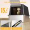 Show in main carousel: Mutrelenx Stainless Steel Modular Design Covered High Sided Non-Sticky Cat Litter Box with Lid, 10-lb box, Black slide 3 of 12