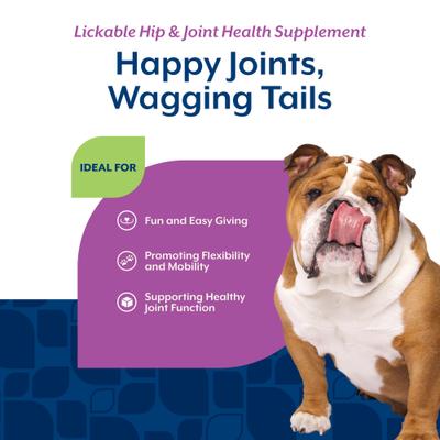 Show full view: NaturVet Hip & Joint Peanut Butter Flavor Lickable Supplement for Dogs, 6.4-fl oz bottle slide 4 of 9