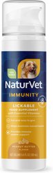 NaturVet Multi-Vitamin Immunity Peanut Butter Flavor Lickable Supplement for Dogs, 6.4-fl oz bottle