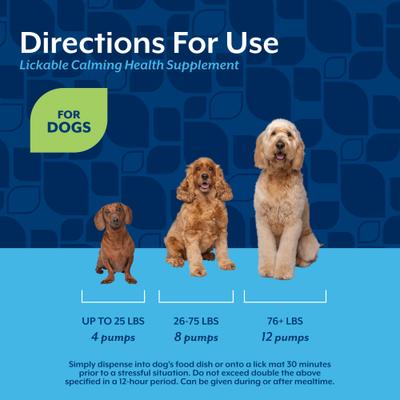 Show full view: NaturVet Calming Peanut Butter Flavor Lickable Supplement for Dogs, 6.4-fl oz bottle slide 7 of 9