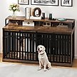 Show in main carousel: Wooflex Dog Crate Furniture with Large Metal Kennel, Rustic Brown, X-Large slide 1 of 8