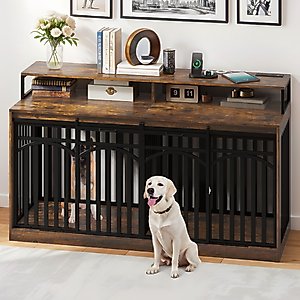 Wooflex Dog Crate Furniture with Large Metal Kennel