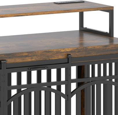 Show full view: Wooflex Dog Crate Furniture with Large Metal Kennel, Rustic Brown, X-Large slide 7 of 9