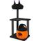 Show in main carousel: KAMABOKO Gothic 44.8-in Indoor Cat Tree with Large Condo, Black slide 1 of 6