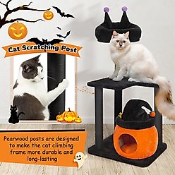 KAMABOKO Gothic 44.8-in Indoor Cat Tree with Large Condo, Black slide 2 of 6