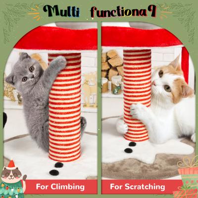 Show full view: KAMABOKO Christmas 35-in Multi-Level Cat Tree with Condos, White slide 5 of 8