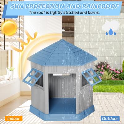 Show full view: KAMABOKO Indoor & Outdoor Durable Dog House, Blue slide 3 of 8