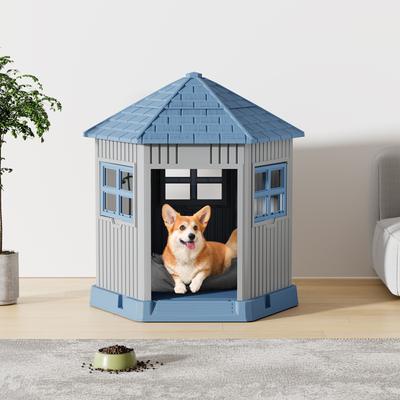 Show full view: KAMABOKO Indoor & Outdoor Durable Dog House, Blue slide 8 of 8
