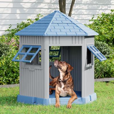 Show full view: KAMABOKO Indoor & Outdoor Durable Dog House, Blue slide 7 of 8