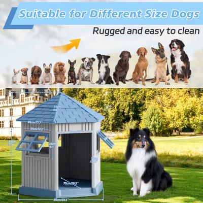 Show full view: KAMABOKO Indoor & Outdoor Durable Dog House, Blue slide 2 of 8