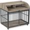 Show in main carousel: Zeus & Ruta Storage Furniture Style Dog Crate with Lockable Wheels, Gray, 44 inch slide 1 of 6