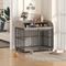 Show in main carousel: Zeus & Ruta Storage Furniture Style Dog Crate with Lockable Wheels, Gray, 44 inch slide 2 of 6