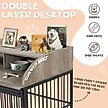 Show in main carousel: Zeus & Ruta Storage Furniture Style Dog Crate with Lockable Wheels, Gray, 44 inch slide 4 of 6
