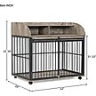 Show in main carousel: Zeus & Ruta Storage Furniture Style Dog Crate with Lockable Wheels, Gray, 44 inch slide 6 of 6