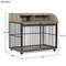 Show in main carousel: Zeus & Ruta Storage Furniture Style Dog Crate with Lockable Wheels, Gray, 44 inch slide 6 of 6