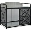 Show in main carousel: Zeus & Ruta Farmhouse Metal Furniture Style Dog Crate, Gray, 42.8 inch slide 2 of 5