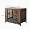 Show in main carousel: Zeus & Ruta 2 Sliding Door Furniture Style Dog Crate, Rustic Brown, 32.8 inch slide 7 of 7