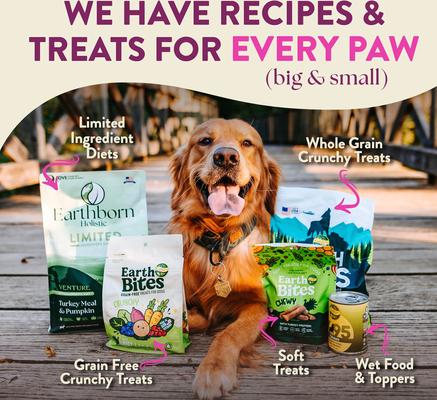 Show full view: Earthborn Holistic Meadow Feast Lamb Meal & Vegetables Grain-Free Dry Dog Food, 25-lb bag slide 8 of 9