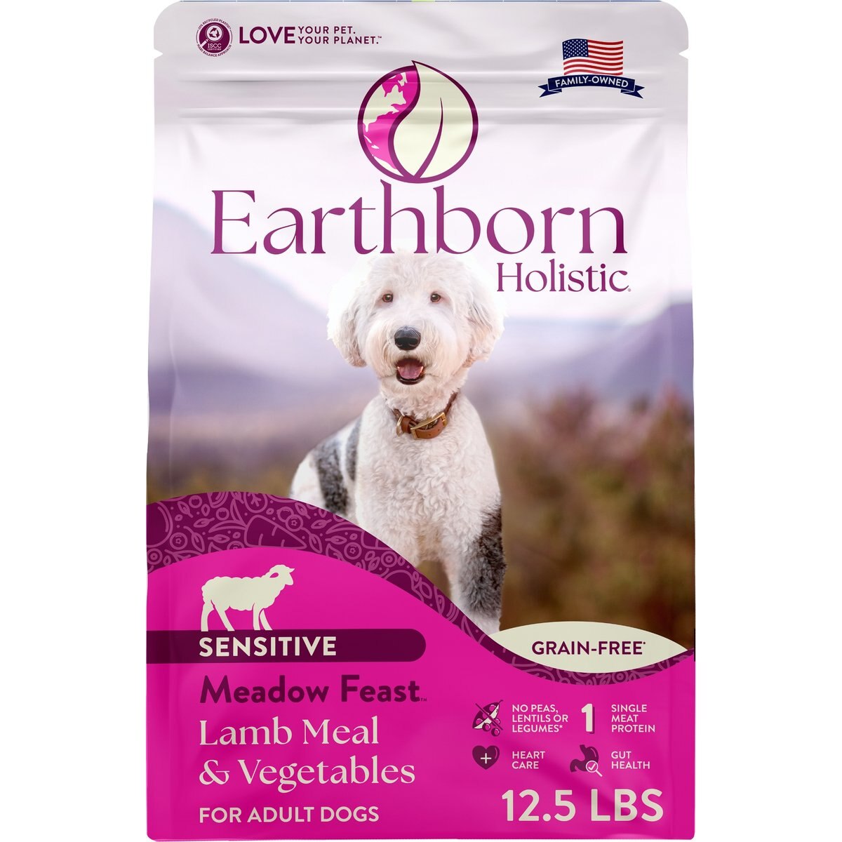 Earthborn Holistic Meadow Feast Lamb Meal & Vegetables Grain-Free Dry Dog Food, 12.5-lb bag