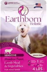 Earthborn Holistic Meadow Feast Lamb Meal & Vegetables Grain-Free Dry Dog Food, 4-lb bag