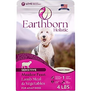 Earthborn Holistic Meadow Feast Lamb Meal & Vegetables Grain-Free Dry Dog Food, 4-lb bag