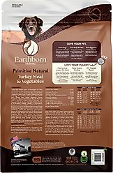 Earthborn Holistic Primitive Natural Turkey Meal & Vegetables Grain-Free Dry Dog Food, 25-lb bag slide 2 of 8