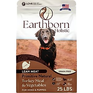Earthborn Holistic Primitive Natural Turkey Meal & Vegetables Grain-Free Dry Dog Food, 25-lb bag