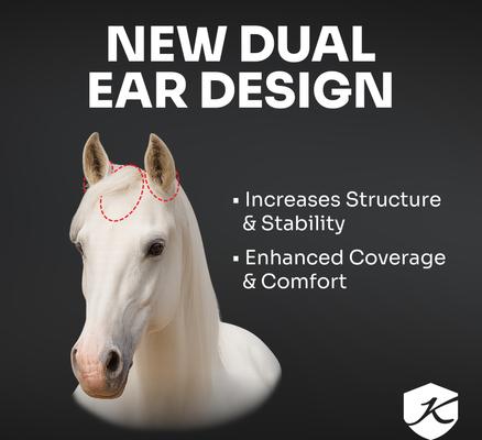 Show full view: Kensington Protective Products Horse Fly Mask with Web Trim, Yellowstone, X-Large slide 6 of 7