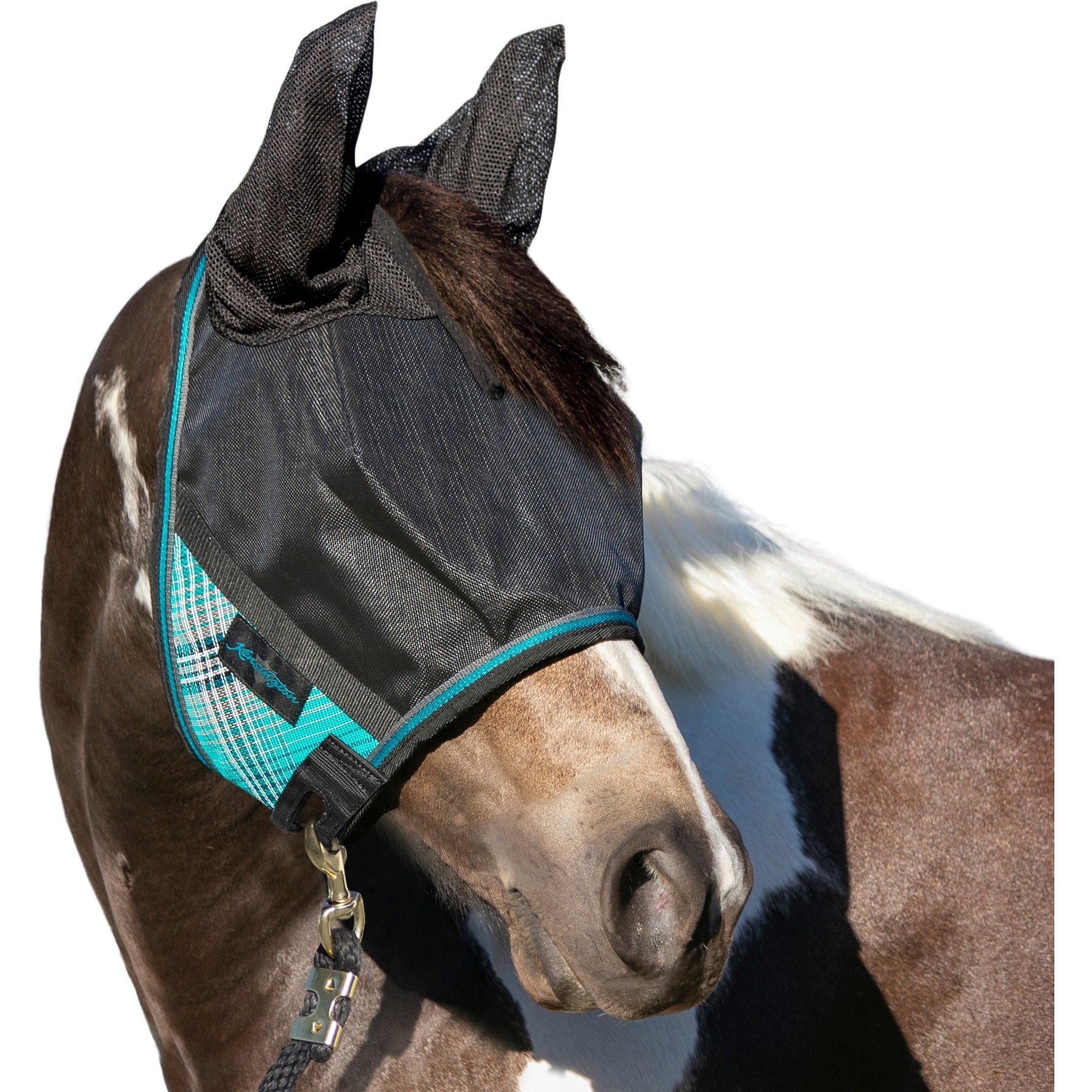 Kensington Protective Products UViator CatchMask with Ears Horse Fly Mask, Warmblood, Atlantis