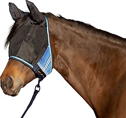 Kensington Protective Products UViator CatchMask with Ears Horse Fly Mask, Warmblood, Kentucky Blue