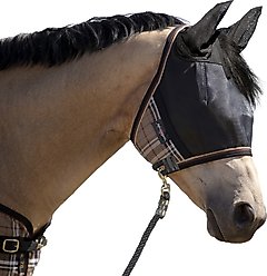 Kensington Protective Products UViator CatchMask with Ears Horse Fly Mask, Large, Deluxe Black