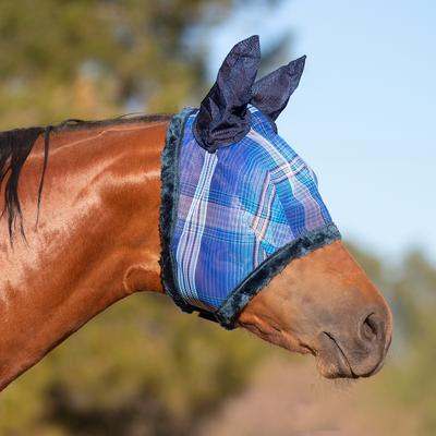 Show full view: Kensington Protective Products Horse Fly Mask with Fleece Ears & Forelock Hole, Kentucky Blue, Large slide 2 of 8