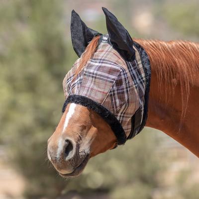 Show full view: Kensington Protective Products Horse Fly Mask with Fleece Ears & Forelock Hole, Deluxe Black, Large slide 2 of 8