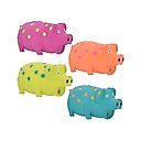 Multipet Latex Polka Dot Globlet Squeaky Pig Dog Toy, Color Varies, 9-in