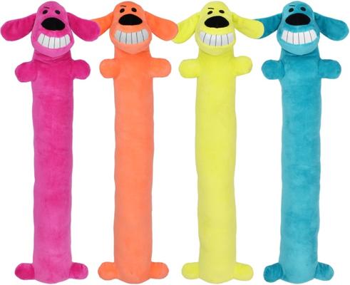 Show full view: Multipet Loofa Dog The Original Squeaky Plush Dog Toy, Color Varies, Large slide 3 of 5