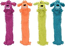 Multipet Loofa Floppy Light-Weight Squeaky Stuffing-Free Dog Toy, Color Varies, 18-in, 1 count