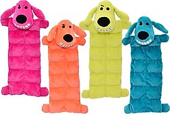 Multipet Loofa Squeaker Mat Soft Plush Dog Toy, Color Varies, 12-in