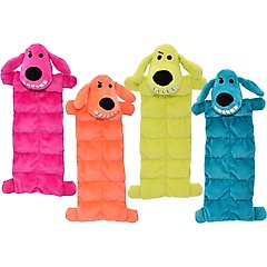 Multipet Loofa Squeaker Mat Soft Plush Dog Toy, Color Varies, 12-in