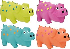 Multipet Latex Polka Dot Globlet Squeaky Pig Dog Toy, Color Varies, 4-in, 1 count