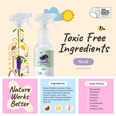 Show full view: kin+kind Pee+Stain+Odor Destroyer Fabric & Carpet Deodorizing Spray, Floral Scented, 32-fl oz bottle slide 5 of 8