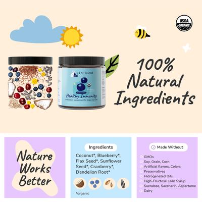 Show full view: kin+kind Organic Healthy Immunity Dog & Cat Supplement, 8-oz jar slide 7 of 12