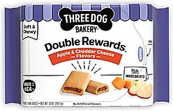 Three Dog Bakery Double Rewards Apple Chicken-Free Soft & Chewy Dog Treats, 10-oz box